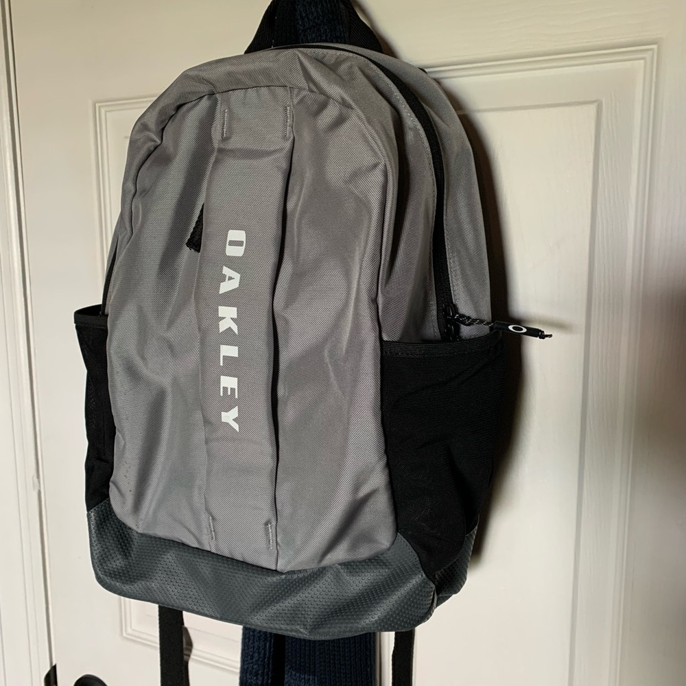 Oakley Silver and Black Men's Backpack
